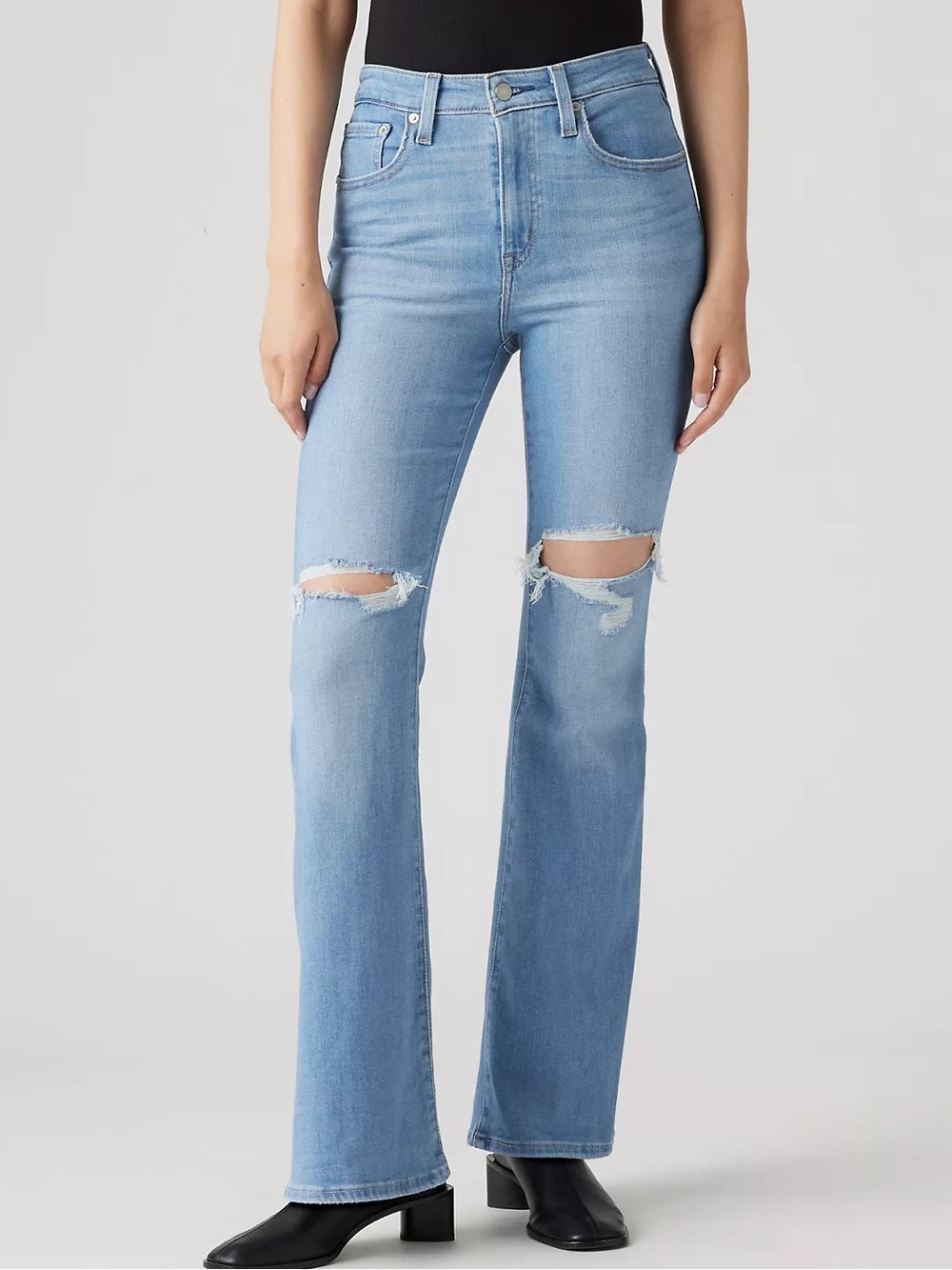 Levi’s 726 High Rise Flare ripped Jeans